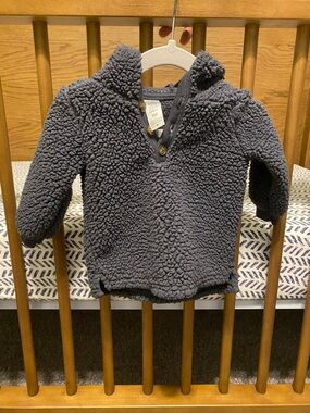 Carter's Navy/Charcoal Sherpa Pullover Hoodie